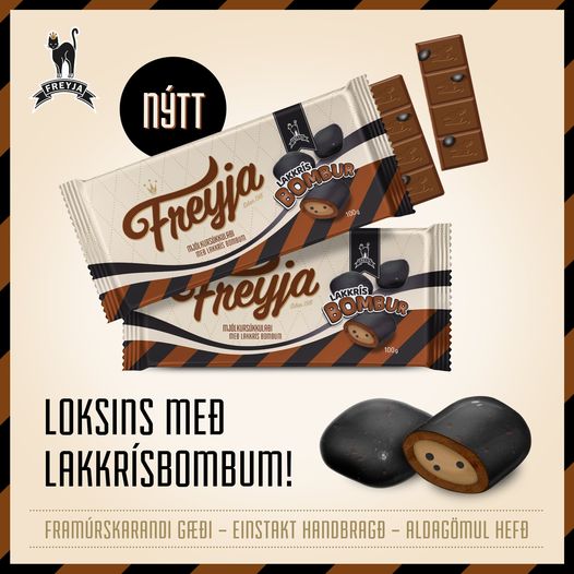 Freyja Mjölkchoklad Lakkris Bombur